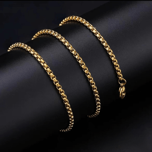 WOLFHA  JEWELRY CHAIN Box Stainless Steel Gold Chain 2