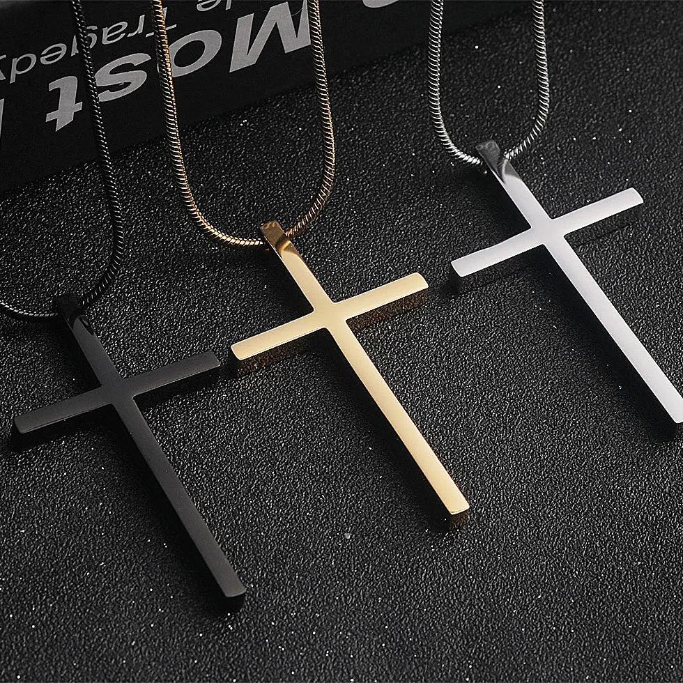 WOLFHA JEWELRY 4:13 Cross Bible VerseStainless Steel Pendant Necklace 5