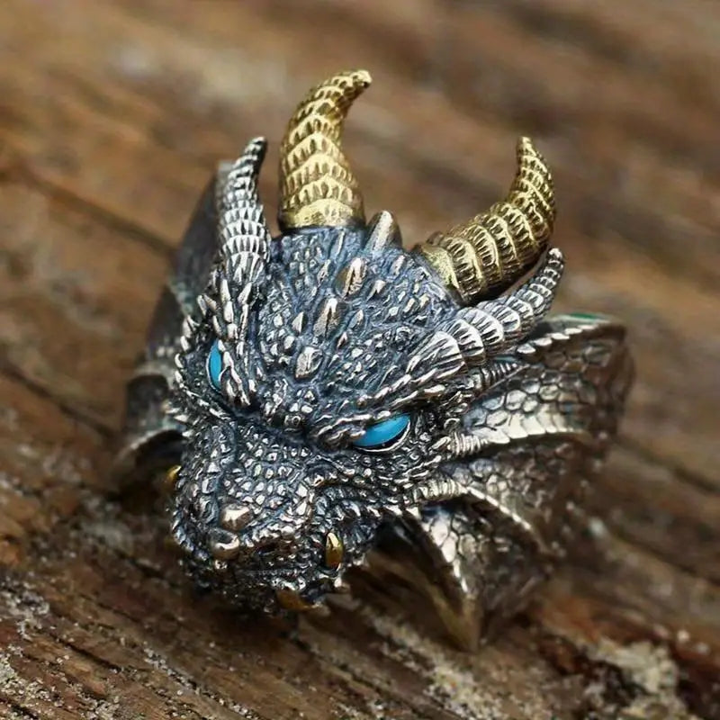 Abyssal Dragon Stainless Steel Ring