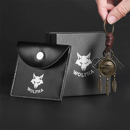 Wolfha Jewelry Eagle Leather Retro Keychain 6