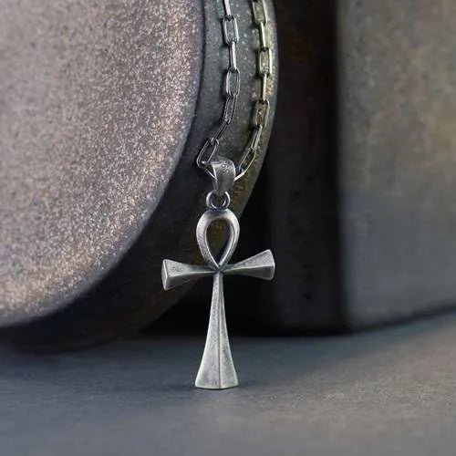 WOLFHA JEWELRY Handmade Sterling Silver Vintage Cross Pendant Necklace 4