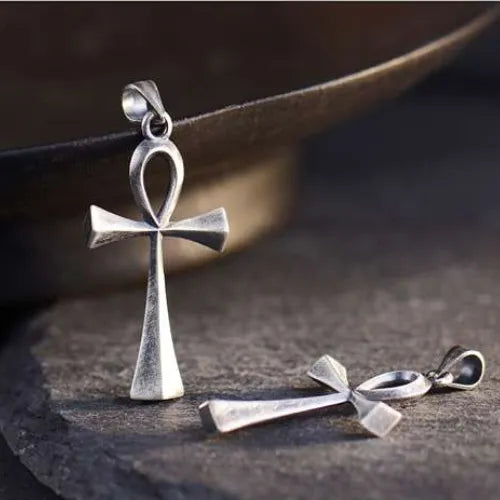 WOLFHA JEWELRY Handmade Sterling Silver Vintage Cross Pendant Necklace 3