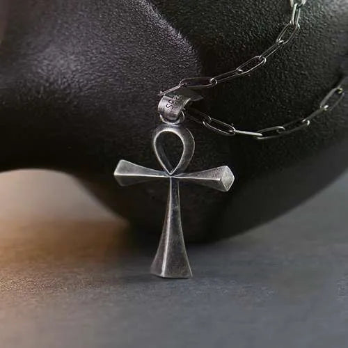 WOLFHA JEWELRY Handmade Sterling Silver Vintage Cross Pendant Necklace 5