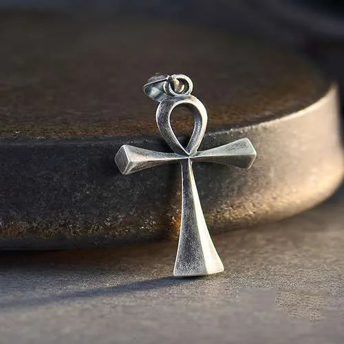 WOLFHA JEWELRY Handmade Sterling Silver Vintage Cross Pendant Necklace 1