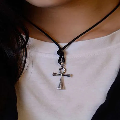 WOLFHA JEWELRY Handmade Sterling Silver Vintage Cross Pendant Necklace 6