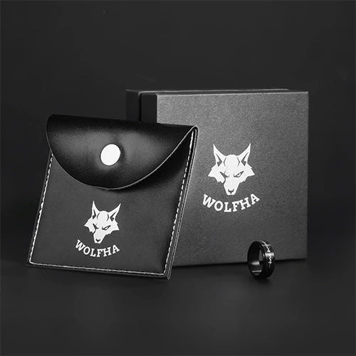 WOLFHA JEWELRY RINGS Keep Fucking Going Black Stainless Steel Anxiety Spinner Ring 7