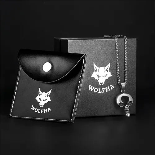 WOLFHA JEWELRY Question Mark Skull Stainless Steel Pendant 5