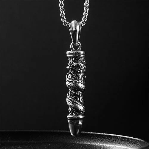 Wolfha Jewelry Retro Dragon Bullet Pendant 1