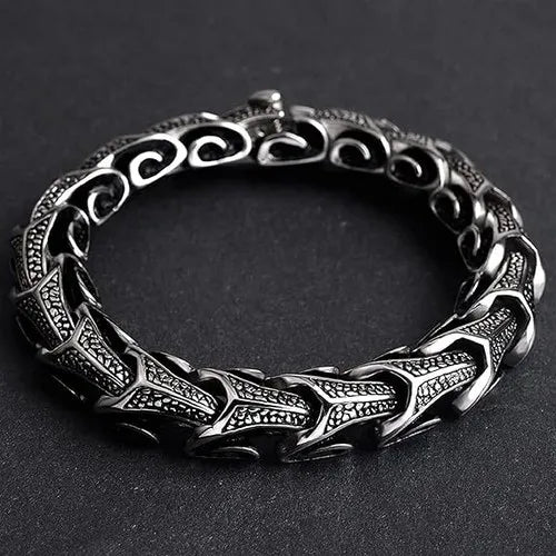 Retro Dragon Snake Bone Link Chain Bracelet 1