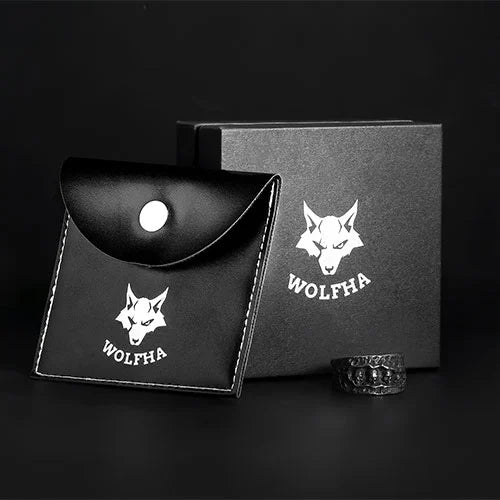 WOLFHA JEWELRY Retro Gothic Punk Style Skull Stainless Steel Ring 10