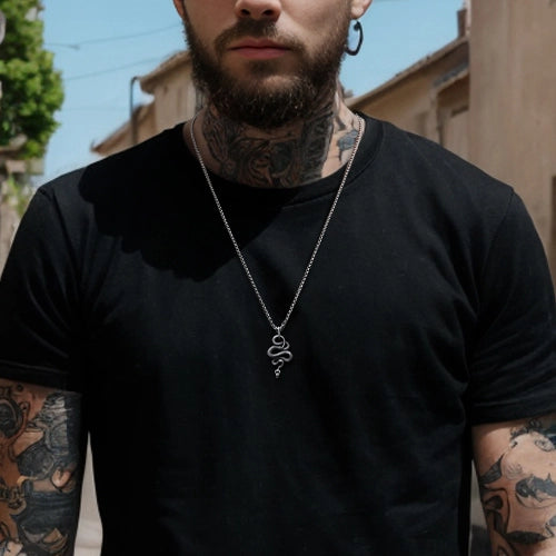 WOLFHA JEWELRY Retro Stainless Steel Gothic Snake Pendant 5