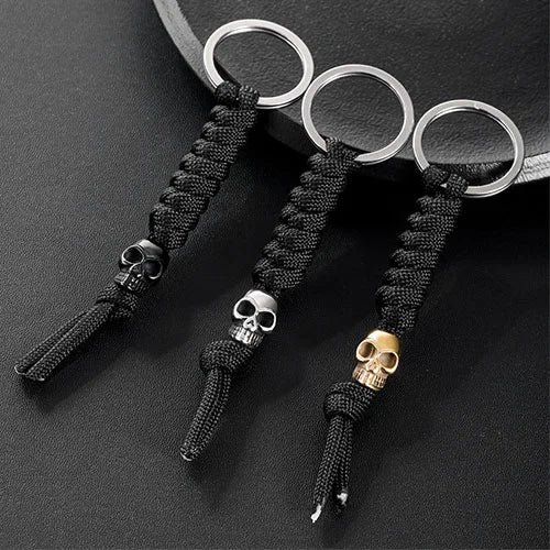 WOLFHA  JEWELRY Skull Parachute Rope Keychain 1