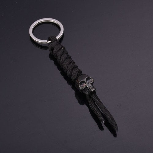 WOLFHA JEWELRY Skull Parachute Rope Keychain 4