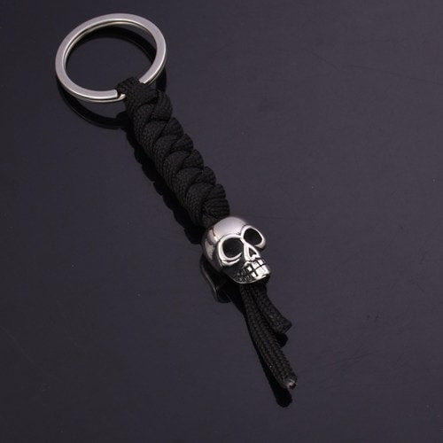 WOLFHA JEWELRY Skull Parachute Rope Keychain 2