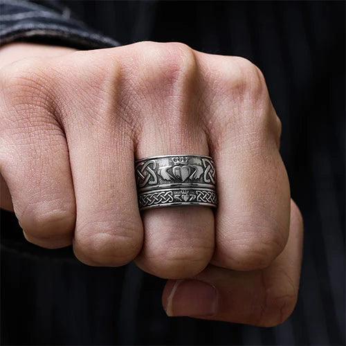 WOLFHA JEWELRY Viking Celtic Knot Couple Love Rings 10