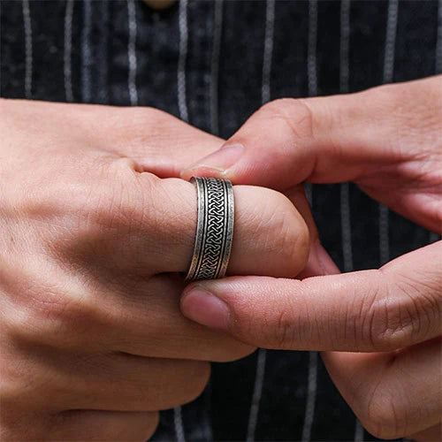 WOLFHA JEWELRY Viking Celtic Knot Rune Stainless Steel Rings 10