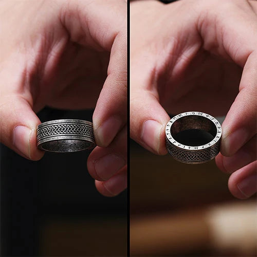 WOLFHA JEWELRY Viking Celtic Knot Rune Stainless Steel Rings 11