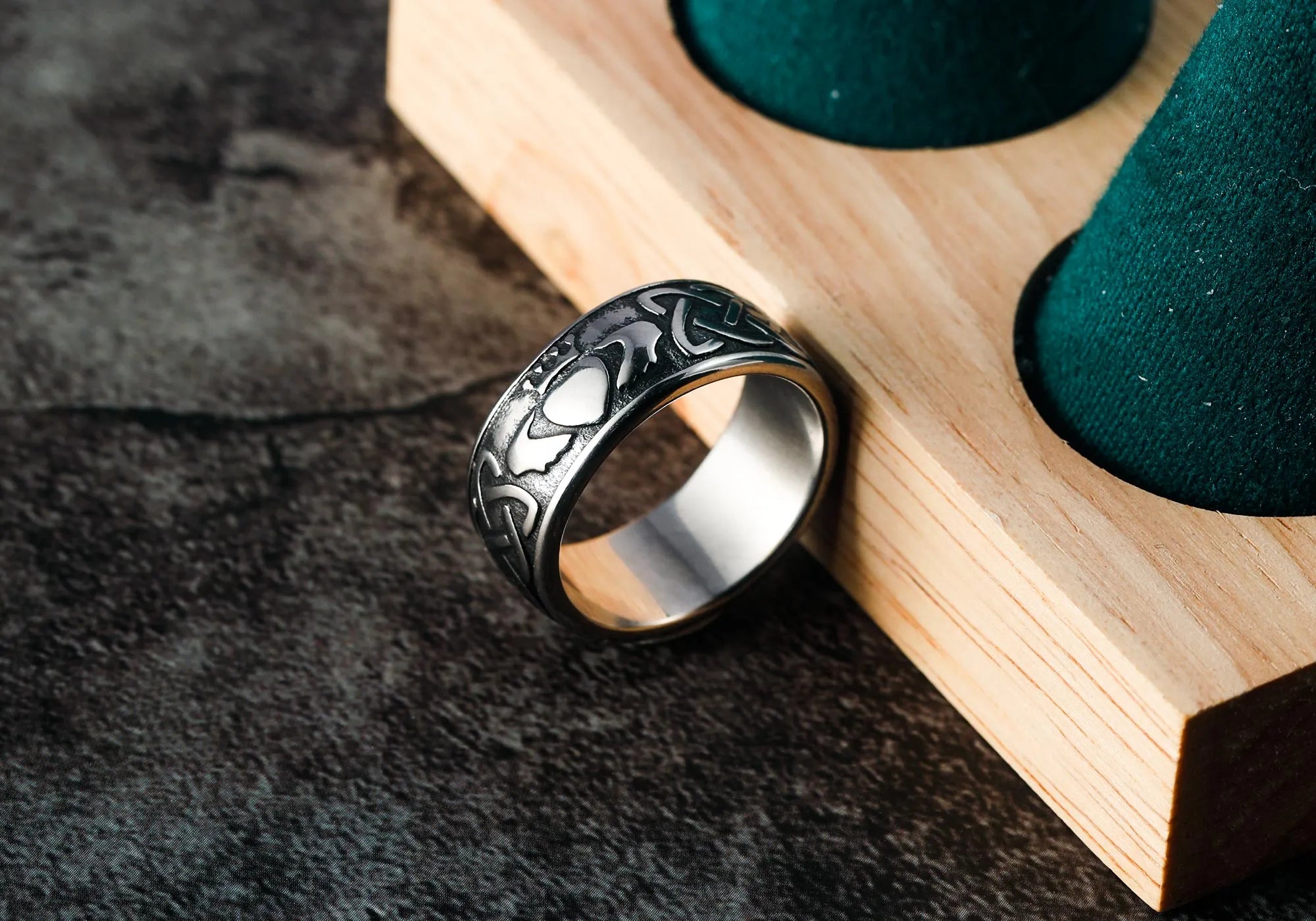 Viking Celtic Knot Couple Love Rings