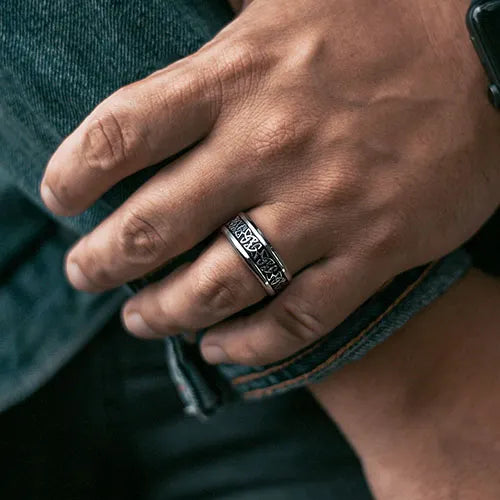 WOLFHA JEWELRY Celtic Knot Stainless Steel Steel Ring 2