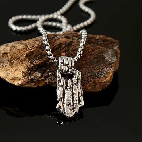 WOLFHA JEWELRY Vintage Othala Rune Stainless Steel Pendant 4