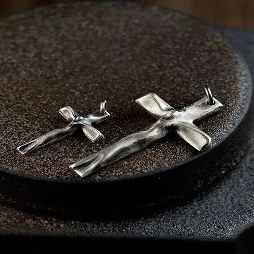 WOLFHA JEWELRY Vintage Simple Cross Sterling Silver Necklace Pendant 3