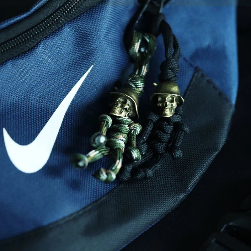 Wolfha_Jewelry_Vintage_Skull_Solider_Braided_Rope_Keychain_Pendant