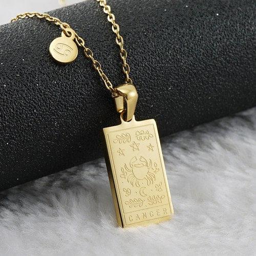 Wolfha Jewelry Fashion Gold Plated Twelve Constellations Women Pendant Necklaces 1