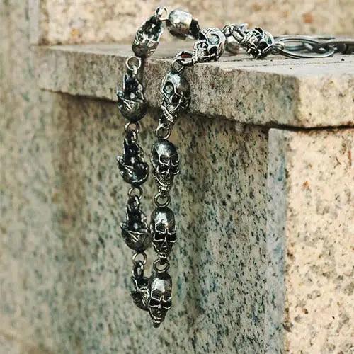 Wolfha Jewelry Punk Skull Pants Chain Keychain Wallet Chain Gothic Biker Fashion Accessories 5