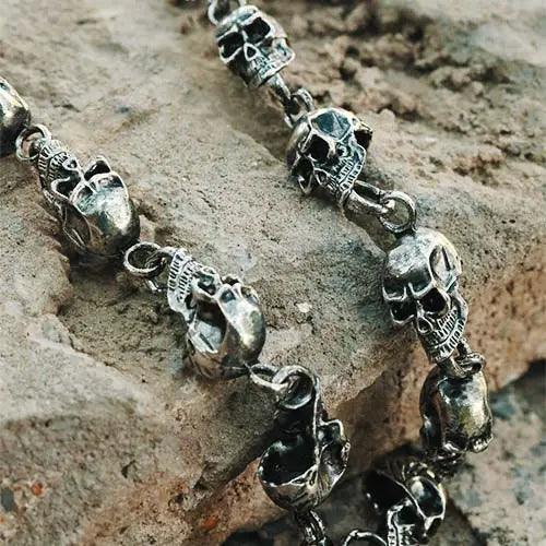 Wolfha Jewelry Punk Skull Pants Chain Keychain Wallet Chain Gothic Biker Fashion Accessories 3