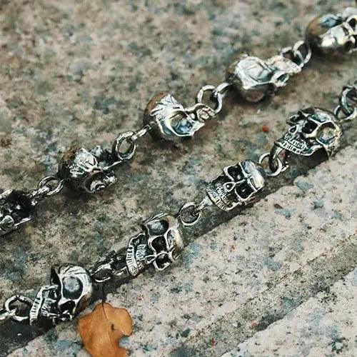 Wolfha Jewelry Punk Skull Pants Chain Keychain Wallet Chain Gothic Biker Fashion Accessories 6