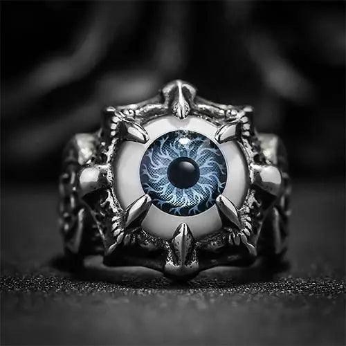 Wolfha Jewelry Greek Evil Eye Gothic Stainless Steel Ring 2