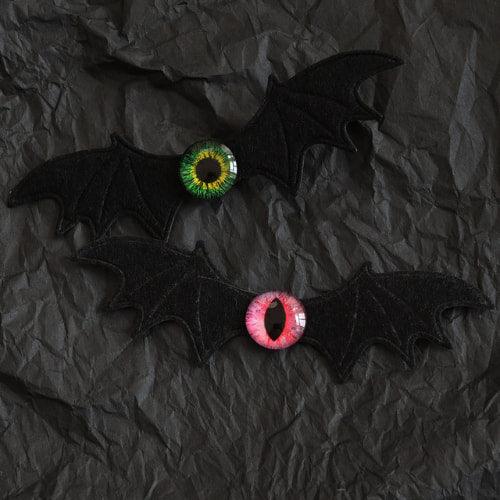 Wolfha Jewelry Halloween Bat with Evil Eye Hair Clip 1