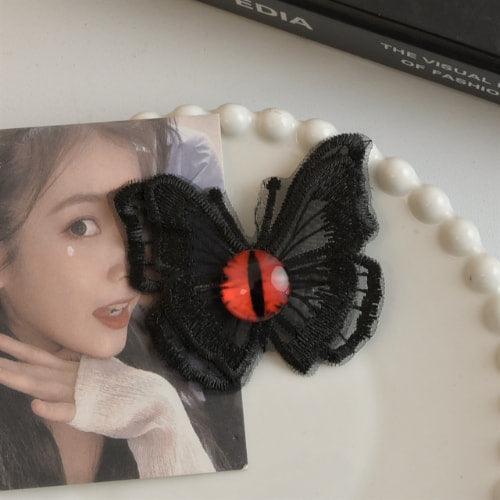 Wolfha Jewelry Halloween Butterfly with Red Evil Eye Hair Clip 2