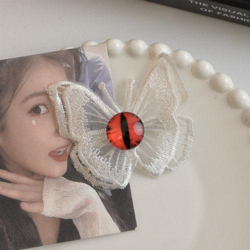 Wolfha Jewelry Halloween Butterfly with Red Evil Eye Hair Clip 3