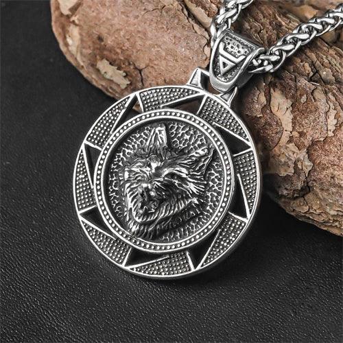 Wolfha Jewelry Norse Viking Wolf Head Vintage Celtic Wolf Totem Amulet Pendant 1
