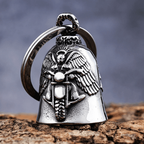 WOLFHA JEWELRY Personalized Biker Bell Stainless Steel Silver Pendant Silver 5