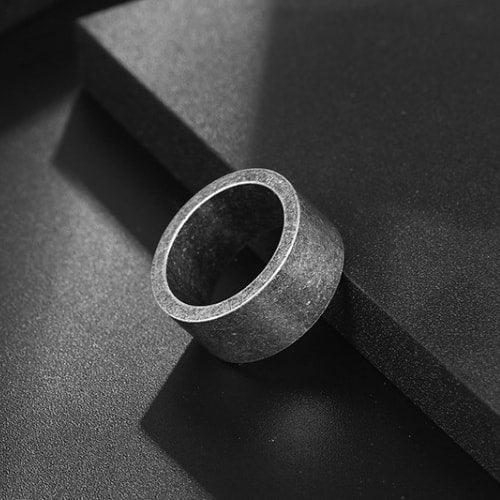 WOLFHA JEWELRY RINGS Personalized Minimalist Stainless Steel Band Vintage Silver 2