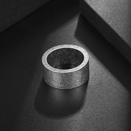 WOLFHA JEWELRY RINGS Personalized Minimalist Stainless Steel Band Vintage Silver 3