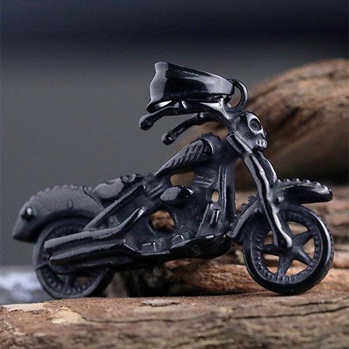 WOLFHA JEWELRY Punk Biker Stainless Steel Black Pendant bLACK 3