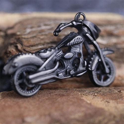 WOLFHA JEWELRY Punk Biker Stainless Steel Black Pendant bLACK 4