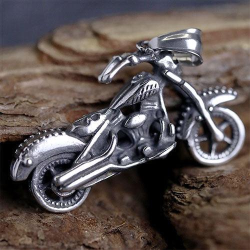 WOLFHA JEWELRY Punk Biker Stainless Steel Silver Pendant Silver 1