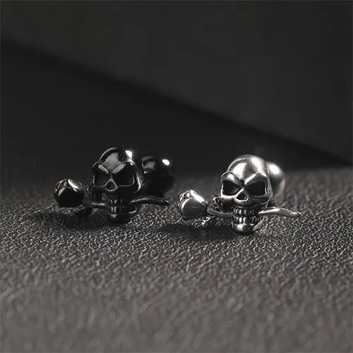 punk_skull_rose_stud_earrings