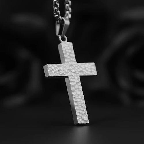 Wolfha Jewelry Retro Irregular Whacked Cross Pendant 2