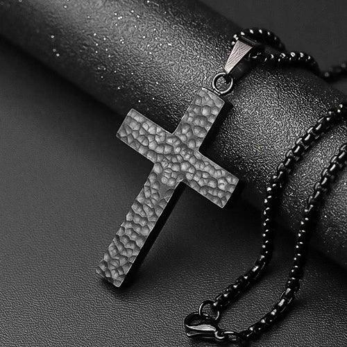 Wolfha Jewelry Retro Irregular Whacked Cross Pendant 4