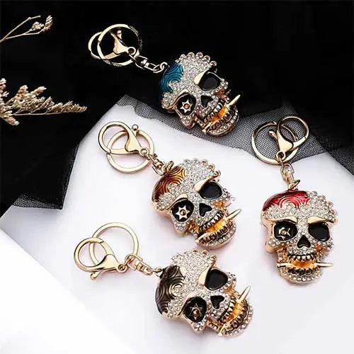 Wolfha Jewelry Skull Keychain with Creative Metal Crystal  1
