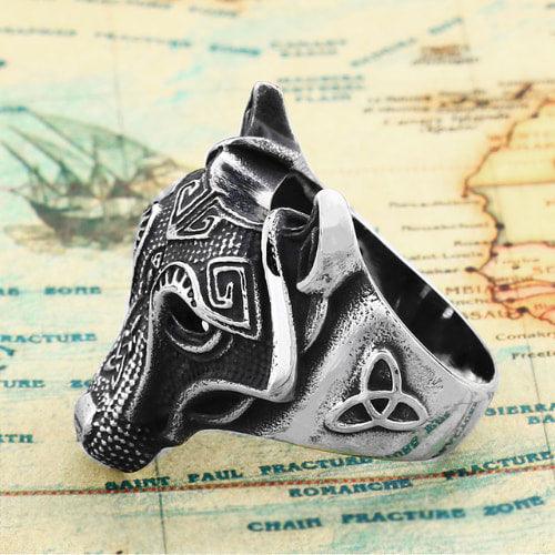 Wolfha Jewelry Viking Wolf Stainless Steel Power Ring 4