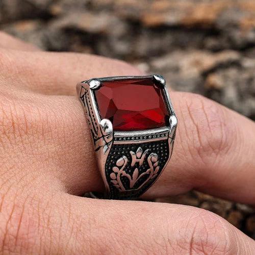 Vintage Setting Ruby Gemstone Tulip Ring