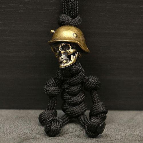 Wolfha jewelry Pure Copper Skull Pendant Vintage Black Lanyard 2
