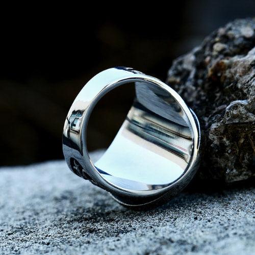 WOLFHA JEWELRY RINGS Vintage Stainless Steel Viking Wolf Ring Sliver 3