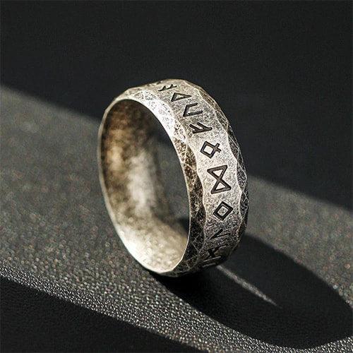 WOLFHA Vintage Viking Rune Stainless Steel Ring 5